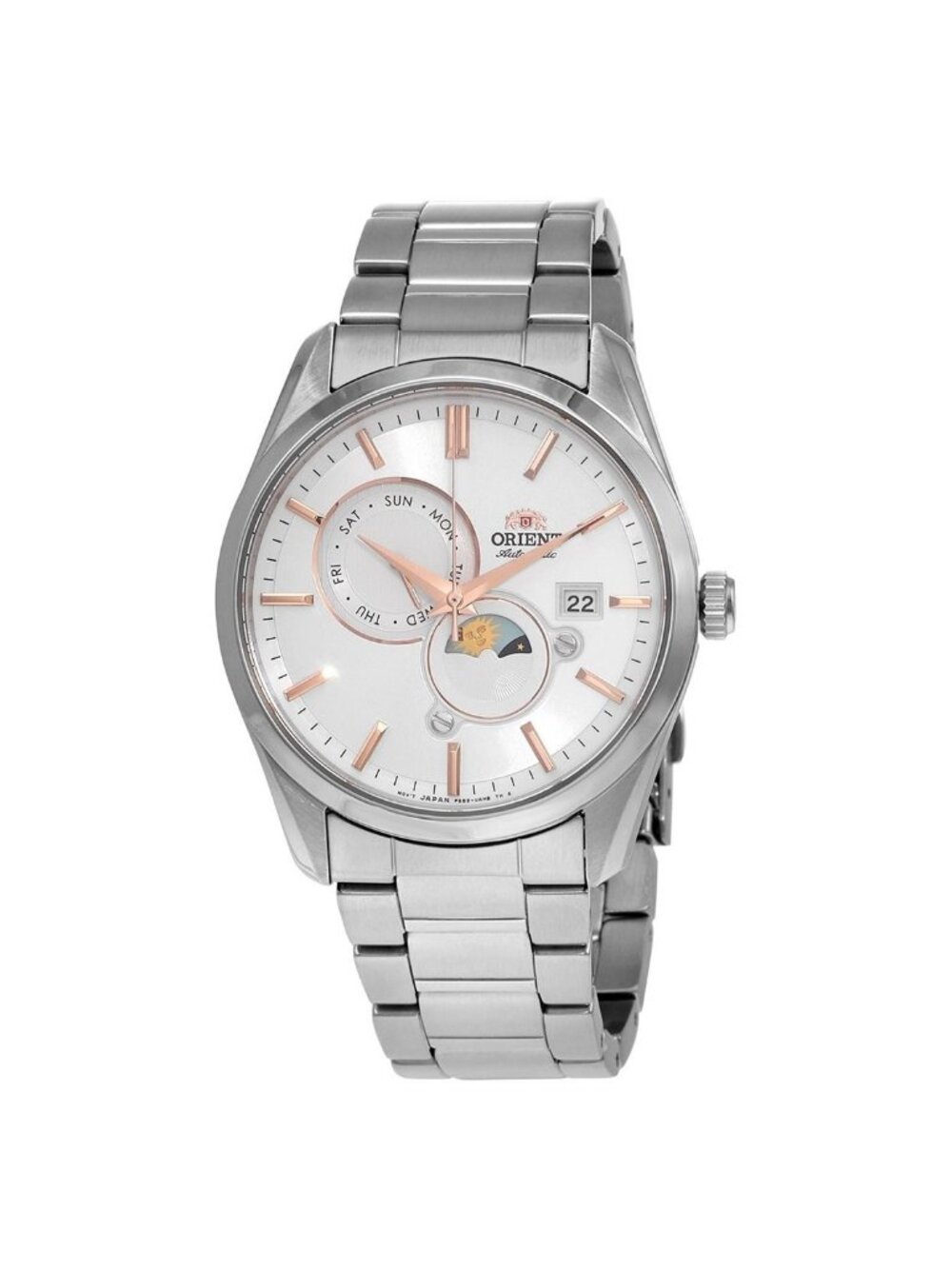NWT Orient Sun and Moon Automatic White Dial Men's Watch